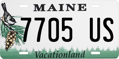 ME license plate 7705US