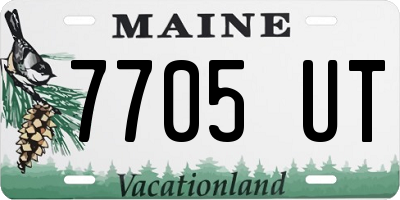 ME license plate 7705UT