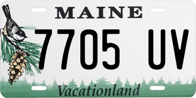 ME license plate 7705UV