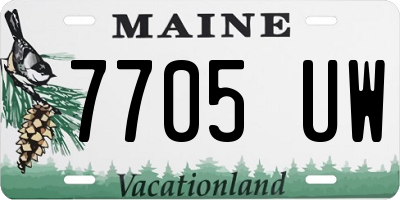 ME license plate 7705UW