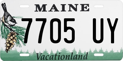 ME license plate 7705UY