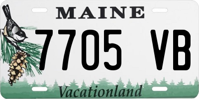 ME license plate 7705VB