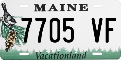 ME license plate 7705VF