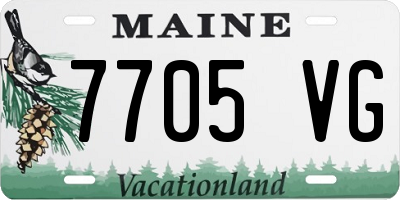 ME license plate 7705VG