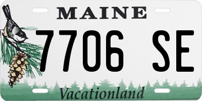 ME license plate 7706SE
