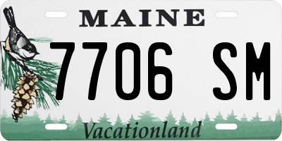 ME license plate 7706SM