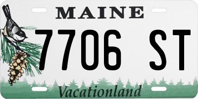 ME license plate 7706ST