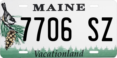 ME license plate 7706SZ