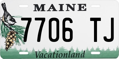 ME license plate 7706TJ