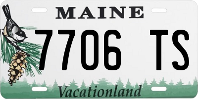 ME license plate 7706TS
