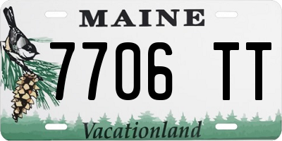 ME license plate 7706TT