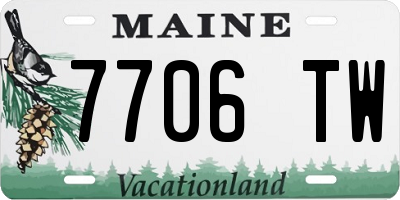 ME license plate 7706TW