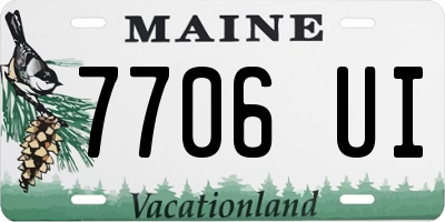 ME license plate 7706UI
