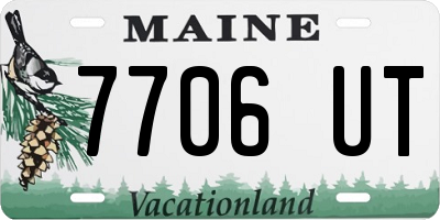 ME license plate 7706UT