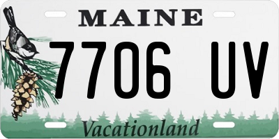 ME license plate 7706UV