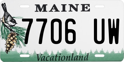 ME license plate 7706UW