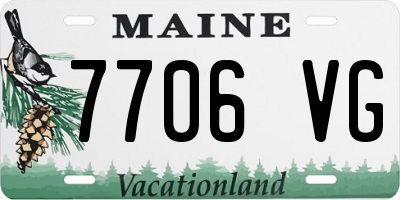 ME license plate 7706VG