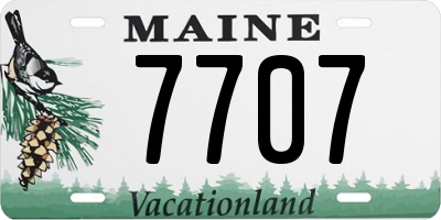 ME license plate 7707