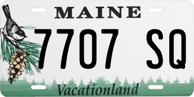 ME license plate 7707SQ