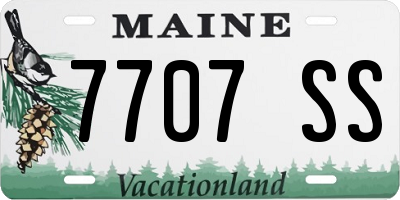 ME license plate 7707SS