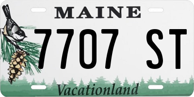 ME license plate 7707ST