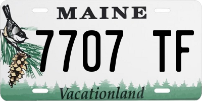 ME license plate 7707TF