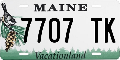 ME license plate 7707TK