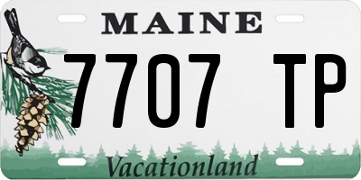 ME license plate 7707TP