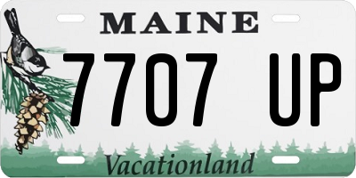 ME license plate 7707UP
