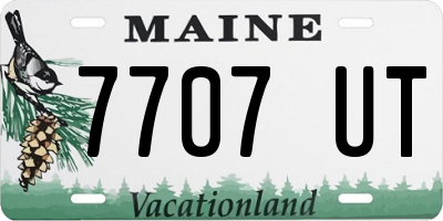 ME license plate 7707UT