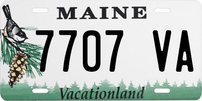 ME license plate 7707VA