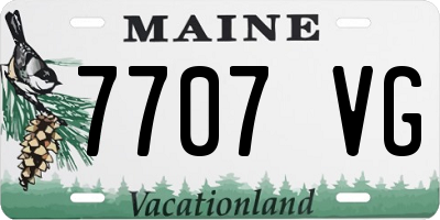 ME license plate 7707VG