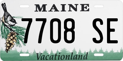 ME license plate 7708SE