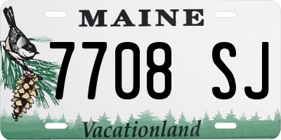ME license plate 7708SJ