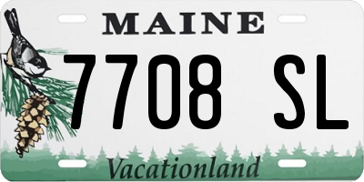 ME license plate 7708SL