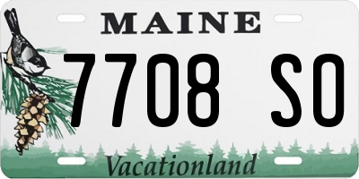 ME license plate 7708SO