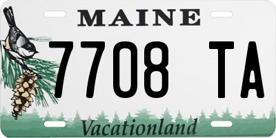 ME license plate 7708TA