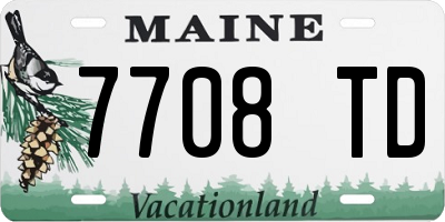 ME license plate 7708TD