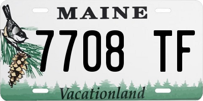 ME license plate 7708TF