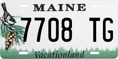 ME license plate 7708TG