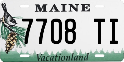 ME license plate 7708TI