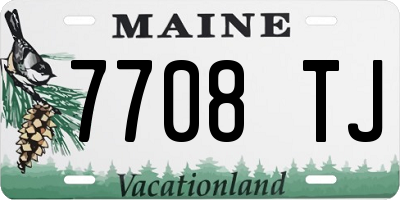 ME license plate 7708TJ
