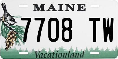 ME license plate 7708TW