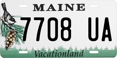 ME license plate 7708UA