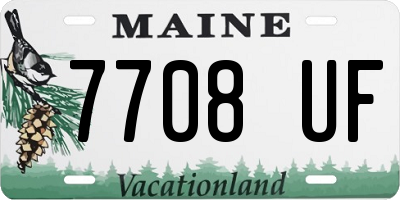 ME license plate 7708UF