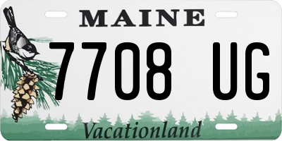 ME license plate 7708UG