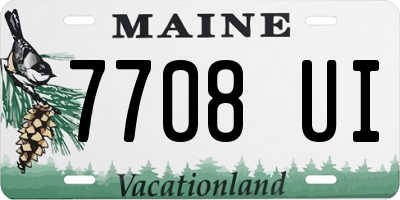 ME license plate 7708UI