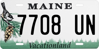 ME license plate 7708UN