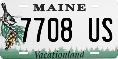 ME license plate 7708US