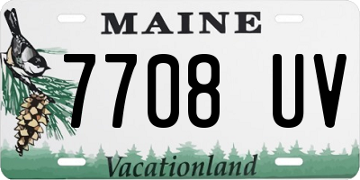 ME license plate 7708UV
